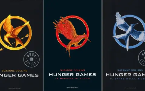 Le copertine dei libri di Suzanne Collins: "Hunger Games", "La ragazza di fuoco" e "Il canto della rivolta". Scopri cosa sono gli Hunger Games!