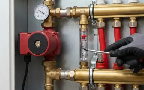 Niski poziom wody w instalacji grzewczej? Manometr pokazuje niskie ciśnienie, a przepływomierz wskazuje brak obiegu.