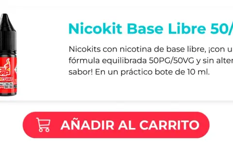 Bote de nicotina NIKO-VAP con fórmula 50/50. La molécula de nicotina base libre, equilibrada para no alterar el sabor.