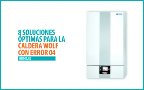 Soluciones para caldera Wolf con error 04. Imagen de una caldera Wolf moderna con pantalla digital.