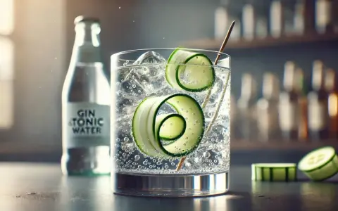 Erfrischender Gin Tonic mit Gurkenspiralen. So schmeckt Gin: klar, kühl und belebend.
