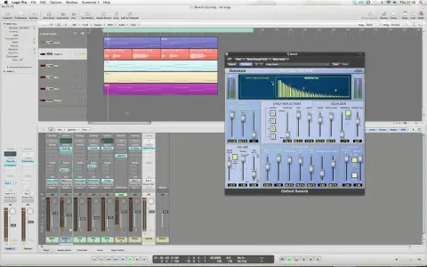 Wtyczka Oxford Reverb w Logic Pro. Widzimy ustawienia pogłosu, co to jest reverb i jak go używać w miksie.