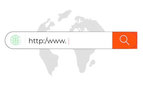 Pasek wyszukiwania z ikoną globu i tekstem "http://www.", symbolizujący skracanie linków z własną nazwą.