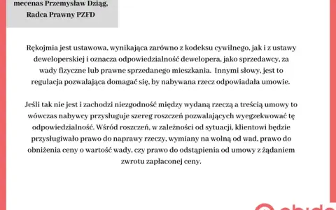 Rękojmia dewelopera: 5 lat ochrony. Co obejmuje i jak zgłosić wady?