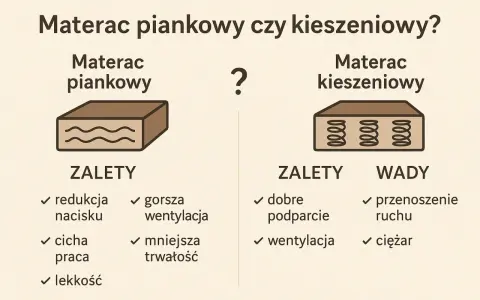Piankowy vs kieszeniowy: Który materac wybrać? Porównaj i zdecyduj!
