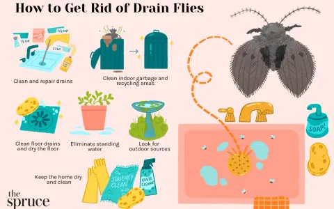 Learn how to get rid of drain flies by cleaning drains, garbage, and standing water. Keep your home dry and clean to prevent these pests.
