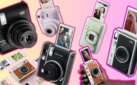 Aparat kompaktowy ranking: różne modele Instax, od klasycznych po nowoczesne, z gotowymi zdjęciami.