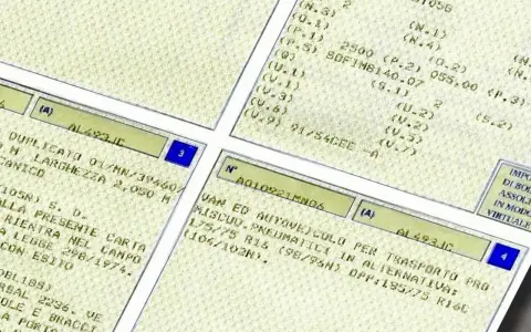 Dettagli su un documento auto: si legge "2500" e codici che potrebbero indicare cos'è la cilindrata.