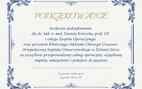 Przygotuj tekst podziękowania dla osoby, która została zaproszona i zaskocz ją