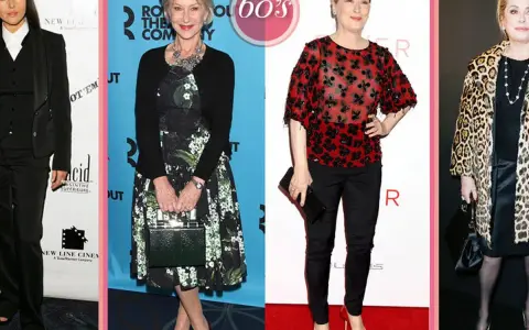 Estilos elegantes para saber como vestir para un cumpleaños: traje negro, vestido floral, top rojo y abrigo de leopardo.