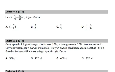 Matura matematyka 2023: Struktura arkusza, zadania, punkty