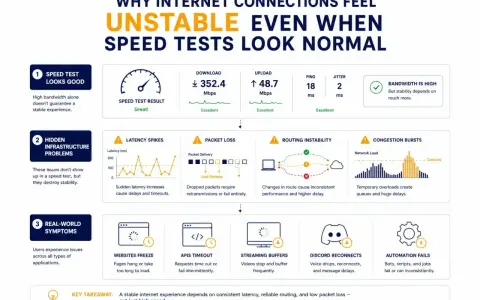 Jitter, czyli wahania opóźnień, to jeden z czynników wpływających na niestabilność internetu, mimo dobrych wyników testów prędkości.