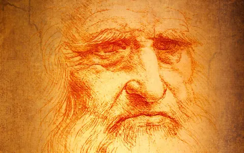 Un boceto en sanguina de Leonardo da Vinci, revelando datos curiosos de su genio.