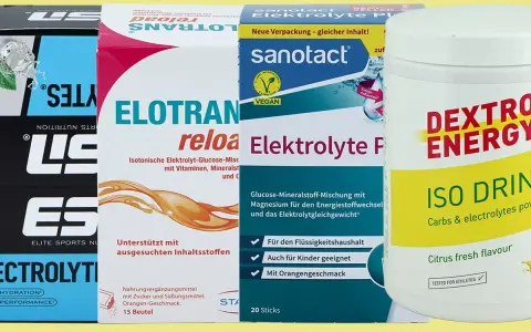 Produkte mit Elektrolyten für Sportler: Dextro Energy, Elotrans, Sanotact. Sie helfen bei der Regeneration.