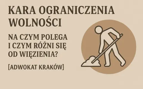 Kara ograniczenia wolności: czym jest i jak odróżnić ją od więzienia? Ilustracja przedstawia osobę wykonującą prace społeczne.