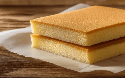 Deux tranches de biscuit joconde, parfaites pour une recette facile et rapide. Légères et aériennes, elles invitent à la gourmandise.
