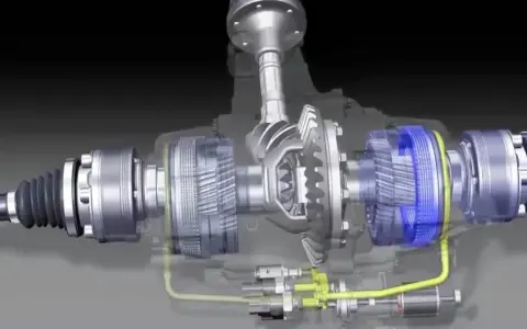 Vista detallada del diferencial Ferguson, mostrando su complejo engranaje y sistema de lubricación.