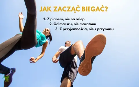 Jak zacząć biegać? Z planem, od marszu i z przyjemnością. Dwie osoby w ruchu, widok z dołu.