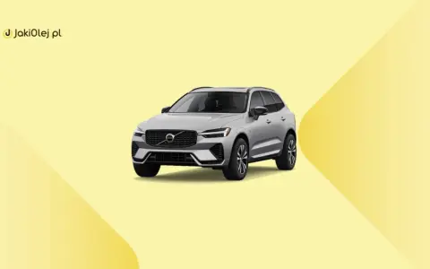 Srebrne Volvo XC60 na żółtym tle. Dowiedz się, jaki olej silnikowy wybrać do swojego Volvo XC60.