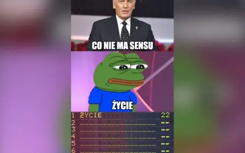 Co nosimy w portfelu familiada? Smutny żabka Pepe i wynik gry.