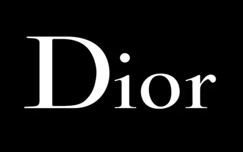 Logo Dior bianco su sfondo nero. Un'icona di stile che racconta una storia di eleganza.