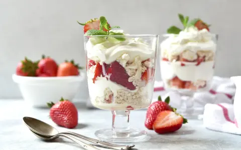 Eton mess kontra tradycyjna sałatka owocowa: deser z truskawkami, bitą śmietaną i bezą.