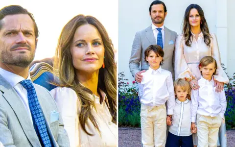 Prins Carl Philip och Sofia med sina tre söner. Ja, prinsen har barn!