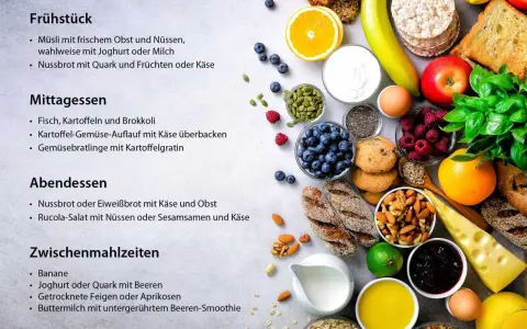 Gesunde Ernährung für Osteoporose: Joghurt, Käse, Nüsse & Beeren. Wieviel Calcium pro Tag bei Osteoporose? Diese Mahlzeiten sind reich an Kalzium.