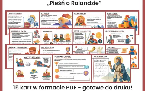 Pieśń o Rolandzie" streszczenie: heroiczna opowieść o rycerzach, honorze i wierności Bogu i ojczyźnie.