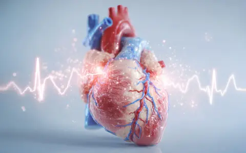 Anatomical heart with glowing ECG line. Czy migotanie przedsionków jest groźne? To pytanie zadaje sobie wiele osób.