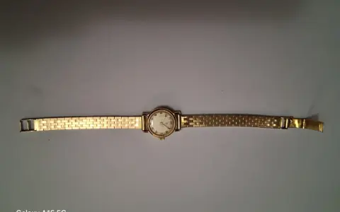 Montre LIP dorée, bracelet métallique, cadran rond avec chiffres romains. Une belle pièce de valeur, montre LIP numérotée.