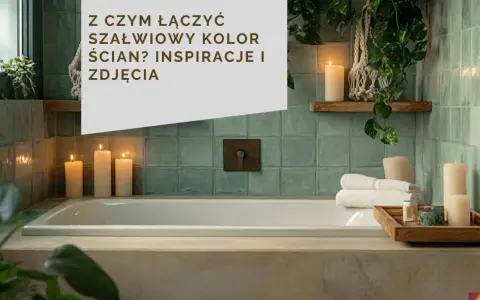 Relaks w łazience z szałwiowymi ścianami. Zobacz, z czym łączyć ten kolor, by stworzyć przytulne wnętrze. Inspiracje i zdjęcia.