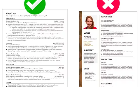 Poprawny przykład CV po angielsku z sekcją doświadczenia, edukacji i umiejętności.