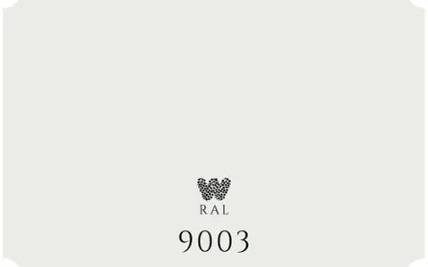 Symbol RAL 9003, czysty biały, z subtelnym logo. Idealny do nowoczesnych wnętrz.