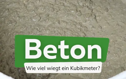 Frisch gemischter Beton. Die Frage: Wie viel wiegt ein Kubikmeter Beton?