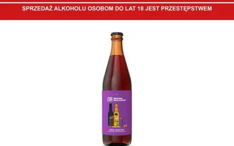 Butelka piwa z etykietą "Browar Zakładowy". Czy mogę przewieźć alkohol w bagażu podręcznym? Pamiętaj, że sprzedaż alkoholu osobom poniżej 18 lat jest przestępstwem.