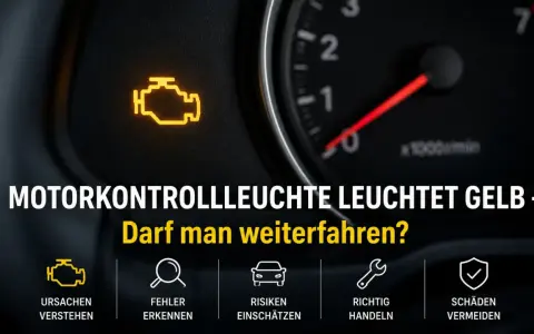 Gelbe Motorkontrollleuchte leuchtet: Darf man mit Motorkontrollleuchte fahren? Infos zu Ursachen, Risiken & richtigem Handeln.