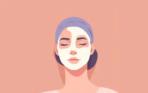 Donna con maschera viso, un trattamento rilassante che sfrutta gli acidi per il viso per una pelle luminosa.