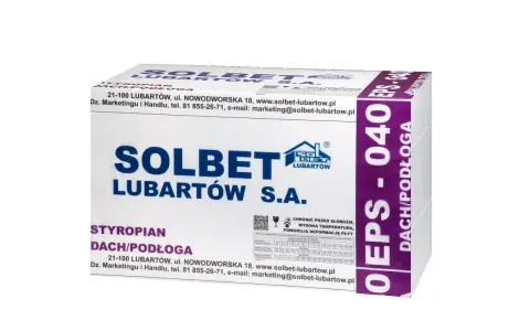 Opakowanie styropianu Solbet EPS 040 Dach/Podłoga, idealny do izolacji podłóg i dachów.