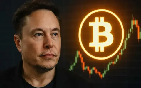 Elon Musk, symbol Bitcoina i wykres giełdowy. Kim jest Elon Musk? Wizjoner, przedsiębiorca, inwestor.