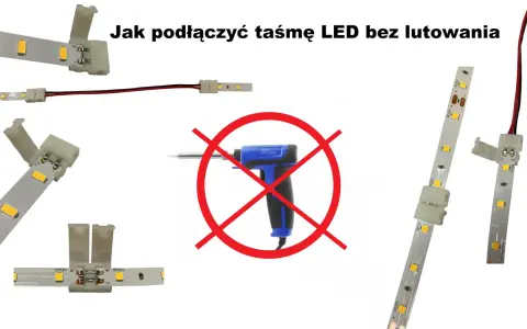 Proste podłączenie taśmy LED 230V bez lutowania. Zobacz, jak łatwo połączyć paski LED za pomocą klipsów.