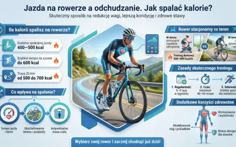 Jazda na rowerze to świetny sposób na spalanie kalorii. Aby schudnąć 10 kg, kluczowe są regularność, czas i intensywność treningu.