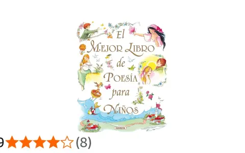 Ilustración de "El Mejor Libro de Poesía para Niños", con escenas de fantasía y naturaleza, ideal para poemas para niños de 7 a 8 años.