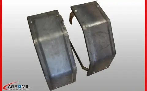 Dwa metalowe błotniki do C-360, gotowe do montażu. Idealne rozwiązanie, jak zrobić błotniki do C-360 samodzielnie.