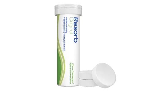 Resorb Original brustabletter. För att veta hur många resorb man kan ta per dag, läs bipacksedeln.