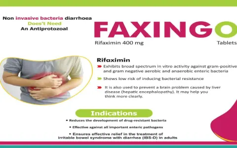 Ulotka leku FAXINGO z rifaximinem 400 mg. Opisuje leczenie biegunki bakteryjnej i zespołu jelita drażliwego.