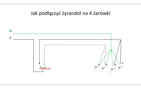 Jak podłączyć żyrandol na 4 żarówki - uniknij najczęstszych błędów
