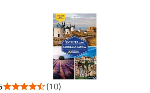 Guía "En Ruta por Castilla-La Mancha" con molinos, campos de lavanda y pueblos. Ideal para senderismo y rutas en coche.