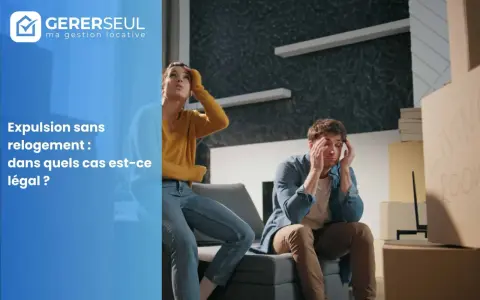 Un couple anxieux face à une expulsion sans relogement. La gestion locative peut aider à éviter ces situations.
