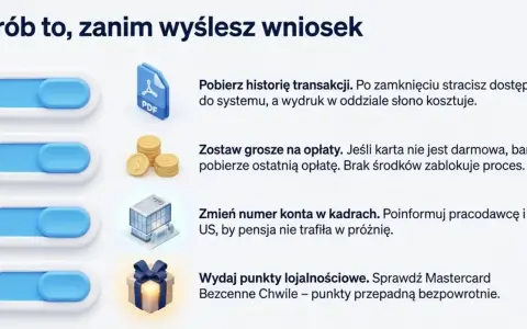Przed zamknięciem konta w Alior Banku pobierz historię transakcji, ureguluj opłaty, zmień numer konta pracodawcy i wydaj punkty lojalnościowe.